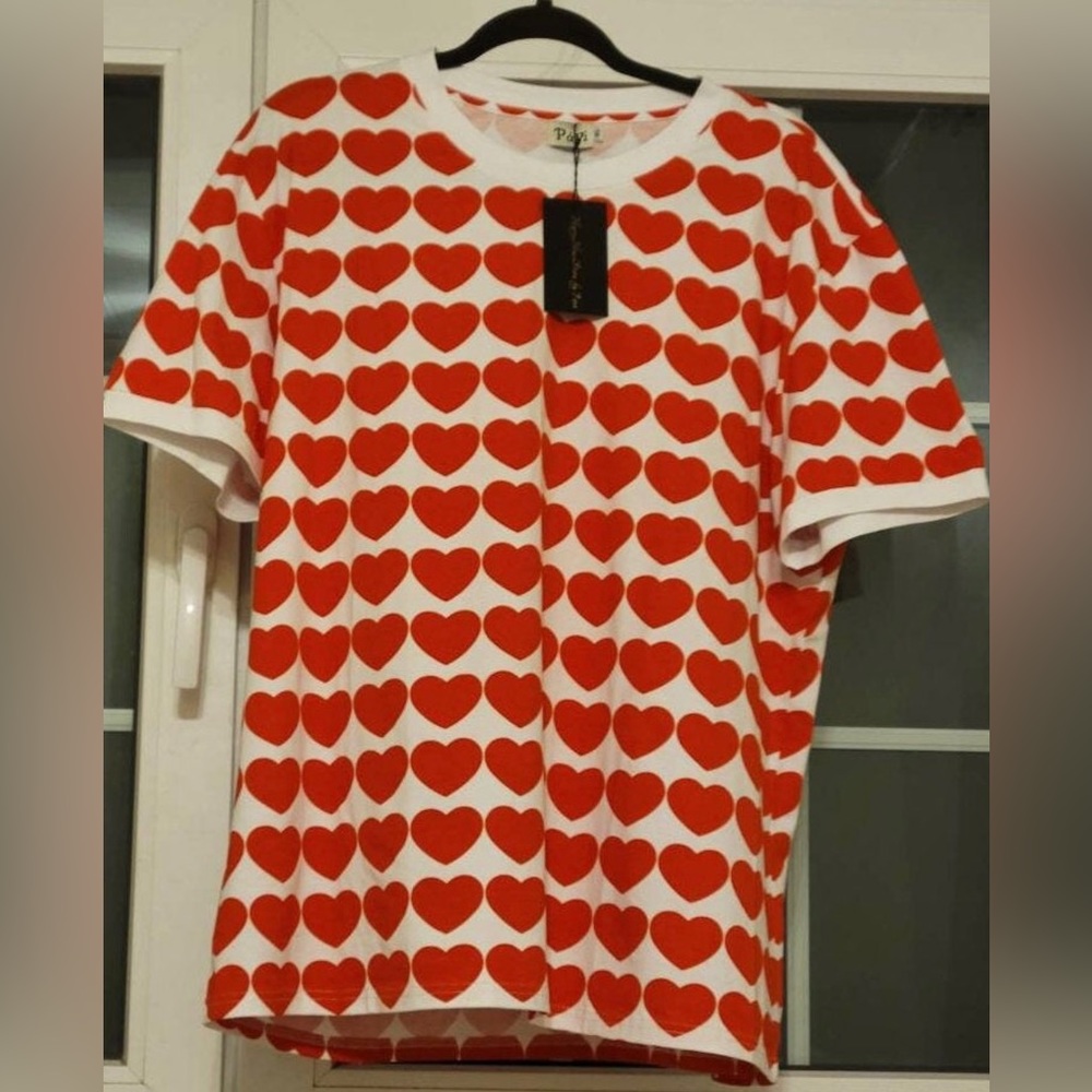 harry styles new york one night only ono small shirt with red hearts replica